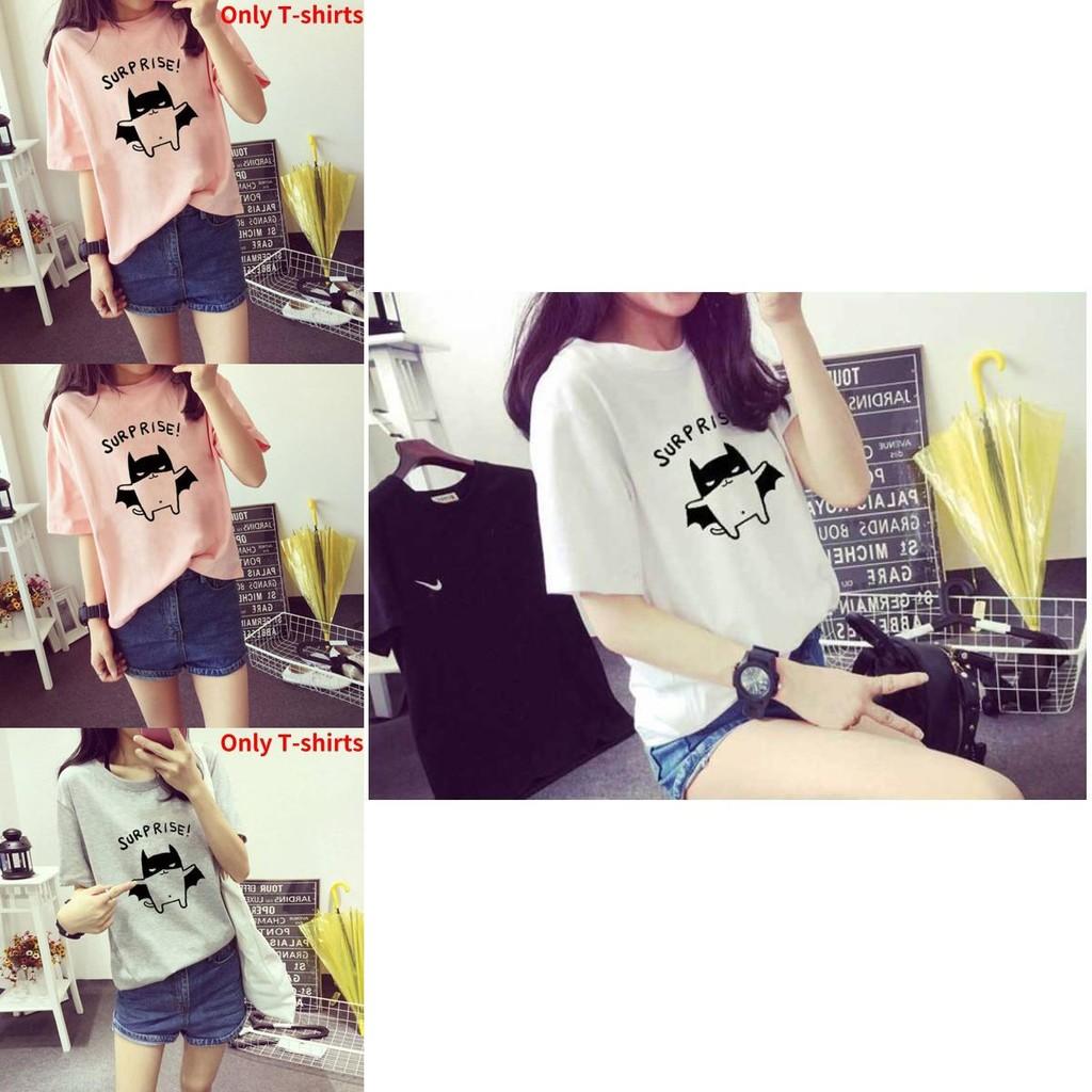 Trendy Summer Korean Style Women Short Sleeve T-shirt In Fashionable Loose Fit With Beautiful Print Designs Available In Multiple Sizes