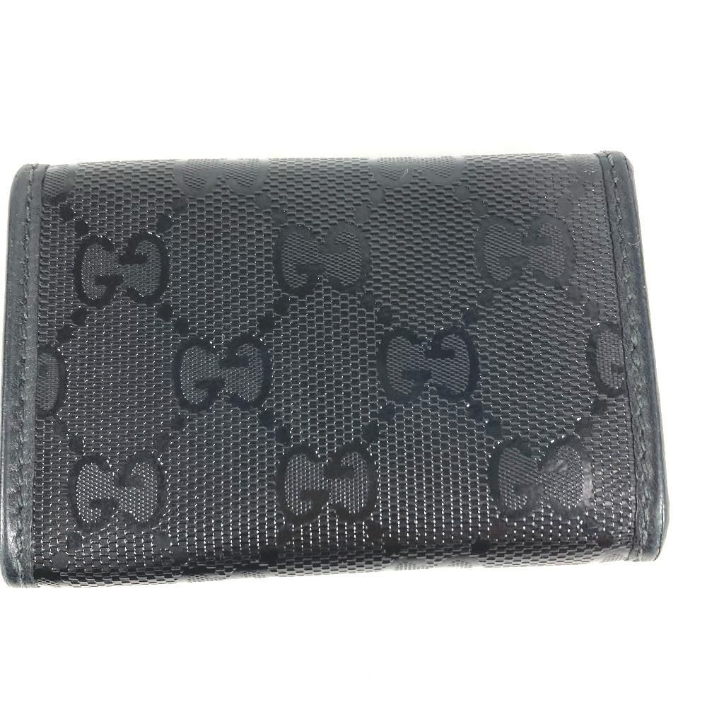 GUCCI 212111 6P key GG implementation  Key Case GG implementation Black