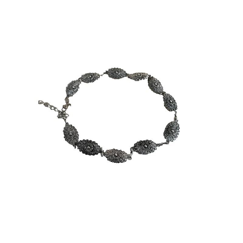 Ethnic Style Ancient Silver Metal Waist Chain Women'S Skirt Retro Chain Belt Decoration Suit Pants Accessories