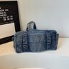 Vintage Denim Bag Women's Lightweight Shoulder Bag Commuter Large Capacity Crossbody Bag