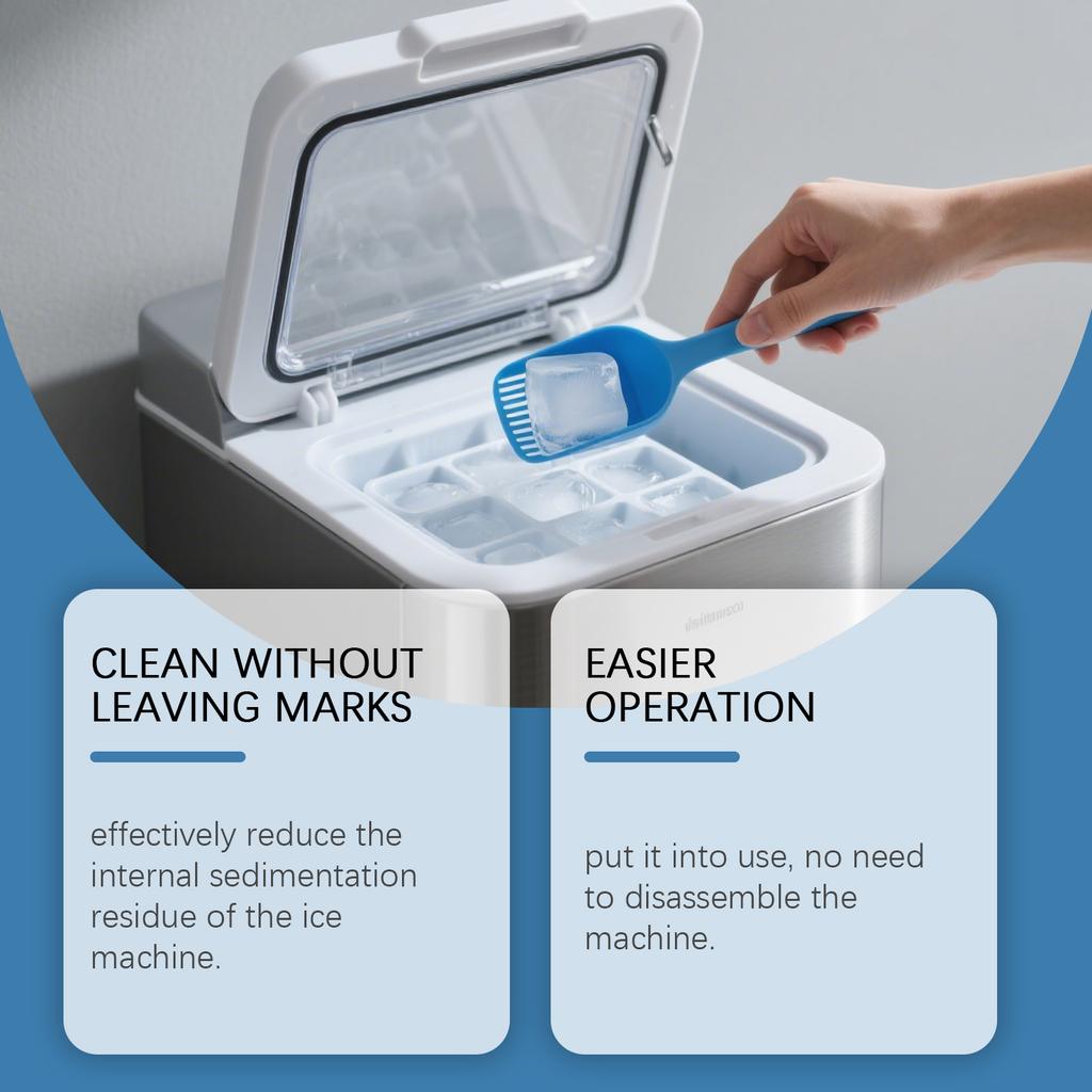 JUE-FISH 10PCS Ice Machine Cleaner Tablets Deep Clean Descaler Limescale Remover for Countertop, Nugget Ice Makers