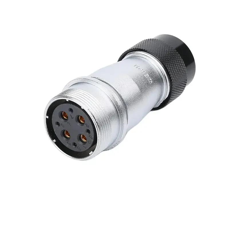 WEIPU WS32 TD+ZD 4 6 8 10 11 13 19Pin Docking Power Circular Connector M32 Soldering Single Wire Cable Adapter Aviation Plug