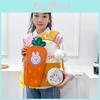 Charming Cartoon Carrot School Backpack For Kids Lightweight Easy To Carry Design
