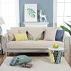 Nordic Style Solid Color All Cotton Sofa Mat Seasonal Universal Anti Slip Bay Window Cushion Minimalist Checkered Couch Cover