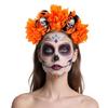 Day Of the Deads Headpiece Flower Crown Headband Mexicans Festival Florals Headpiece Halloween Cincos De Mayoes Costume