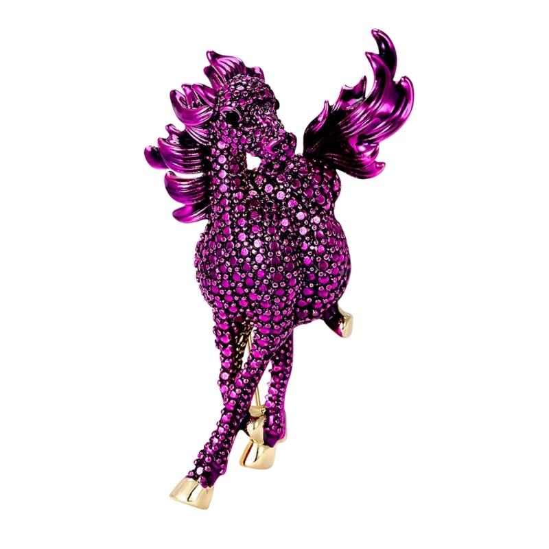 Spilla Cavallo in Cristallo Scintillante Design in Lega Leggera Perfetta Come Accessorio per Abbigliamento Accessorio per Abbigliamento da Sera