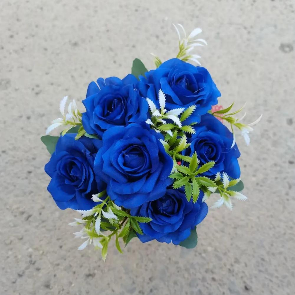 

YO CHO Штучна шовкова троянда 6 голів Домашня прикраса Весільна вечірка Штучна троянда