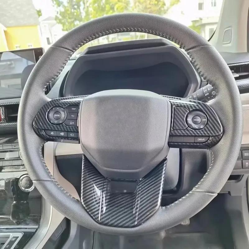 For Toyota VELOZ   2024 25 ABS Carbon Fiber Steering Wheel Button Cover Trims Decoration Sticker Car Styling Accessories
