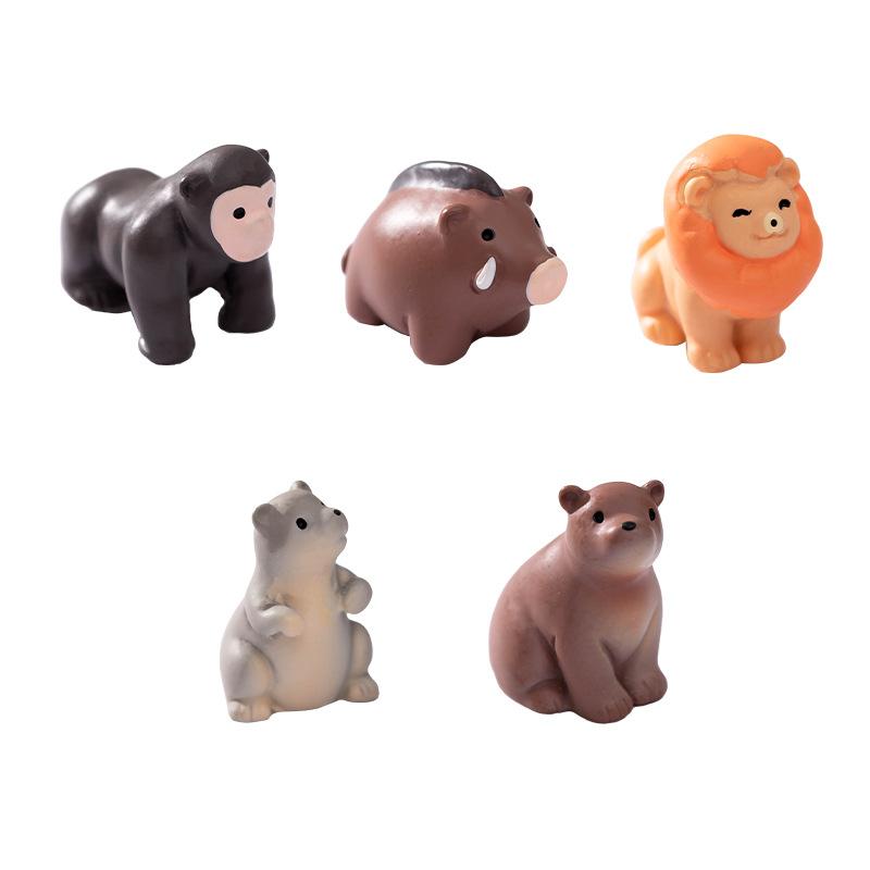Figuren Miniaturen Niedlich Simulierter Affe Löwe Tiere Mikro Landschaft Ornamente Für Heimdekorationen Raumdeko Zubehör