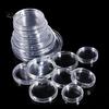 Coin Protector 10Pcs Clear Transparent Plastic Round Display Case Capsule Collecting Storage Box Holder