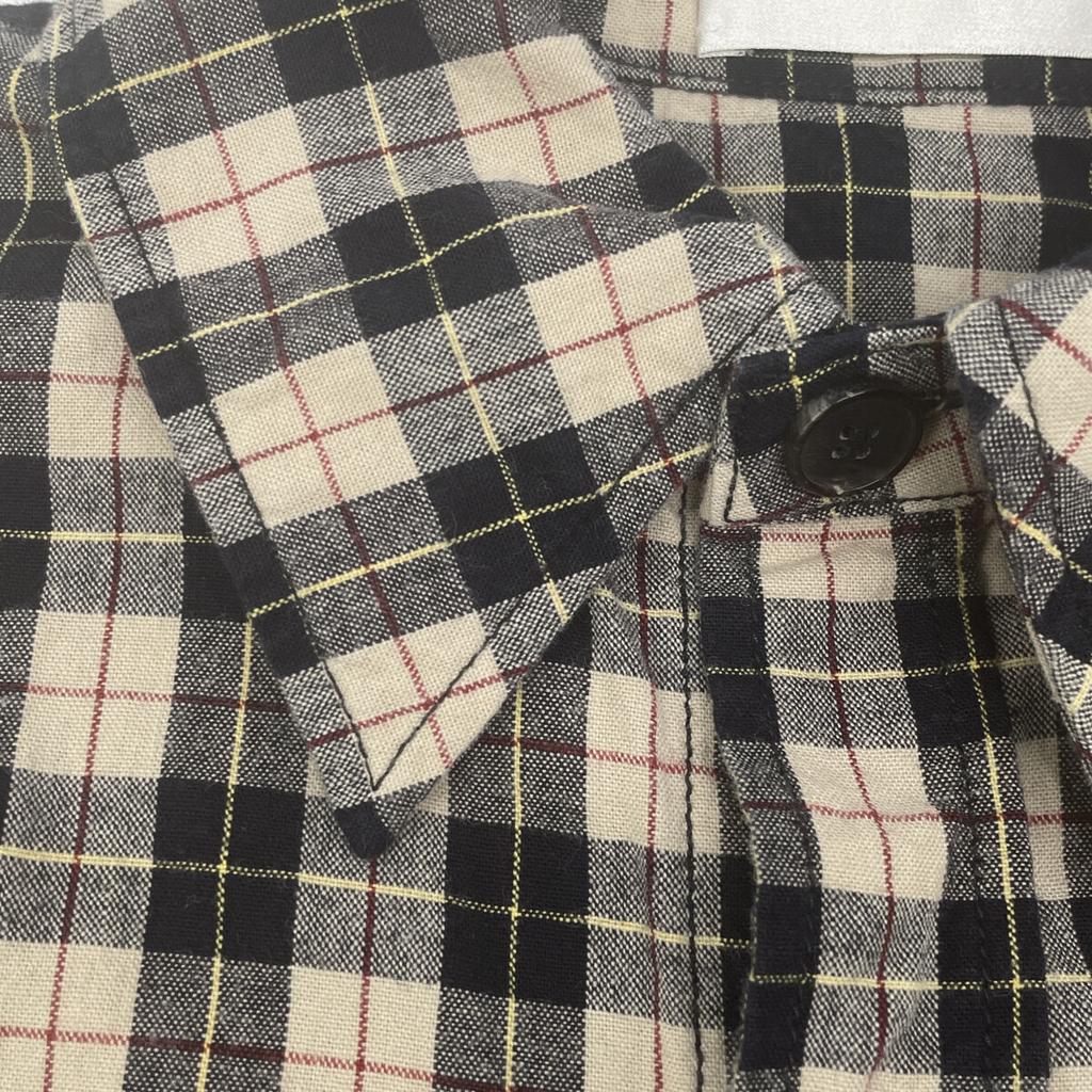 Faith Connexion X1820TSB227 Beige Cotton Check Shirt tops S Black x beigeUsed