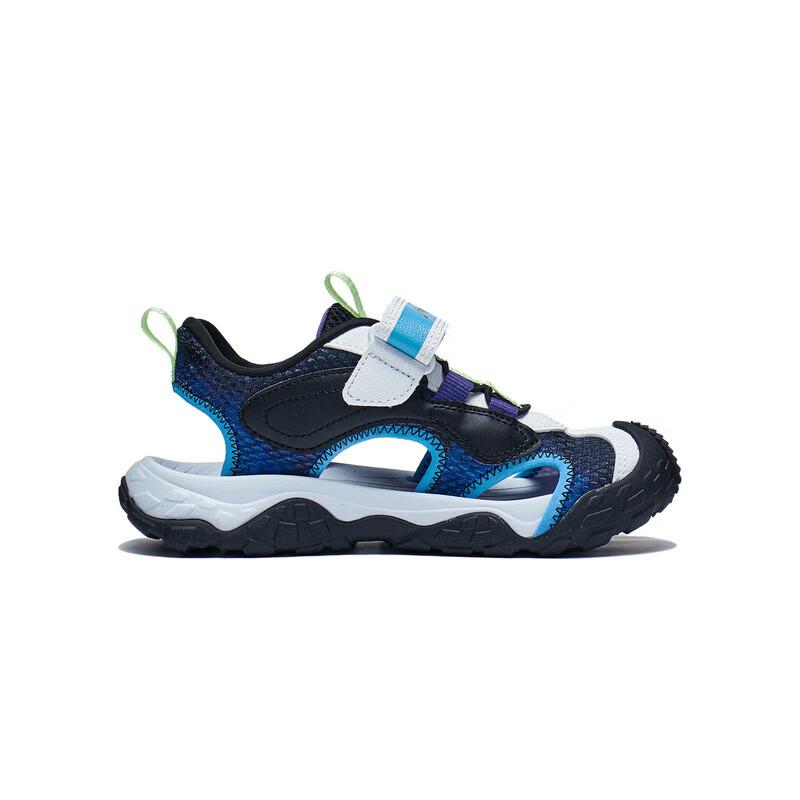 Li Ning Childrens Treading Wave 2.0 Comfortable Non-Slip Wear-Resistant Lightweight Sandals Kids Sandals Black White Purple YKUT006-3