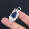 925 Sterling Silver Sodalite Rough Stone Wedding Handmade Trendy Pendant Jewelry