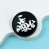 Customized Black Alloy Brooch Round Backpack Badge Ornament