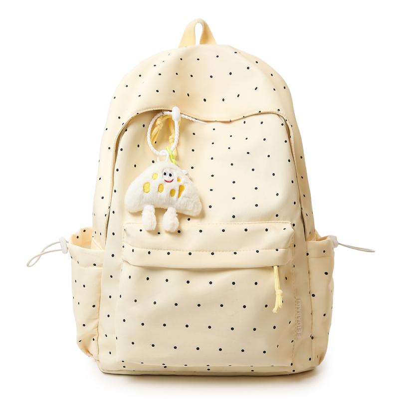Dot Print Student Schoolbag Large Capacity Women's Backpack