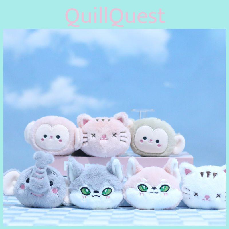 Niedlicher bezaubernder Tierplüschschlüsselanhänger mit Elefant, Katze, Affe, Puppensammlung