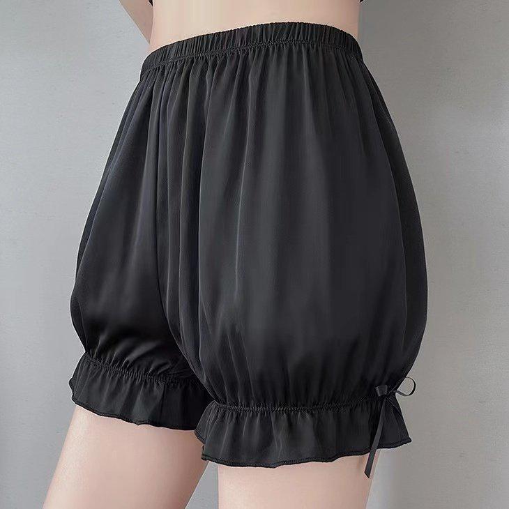 Ice Silk Three-Quarter Length Anti-Exposure Women's Lantern Shorts