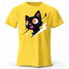 Cool Black Cat Trend Pure Cotton Short Sleeves Summer Men Fashion Street Wear Plus Size Comfortable Soft Casual T-shirt
