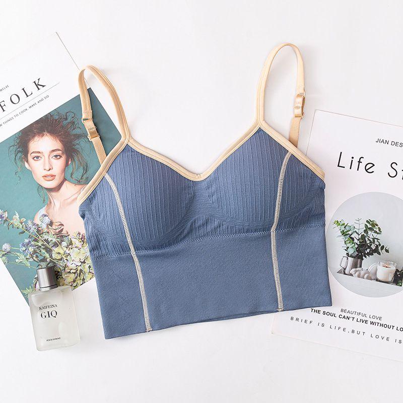 Comfortable Scoop Bralette Tops With U Back And Adjustable Straps For Women