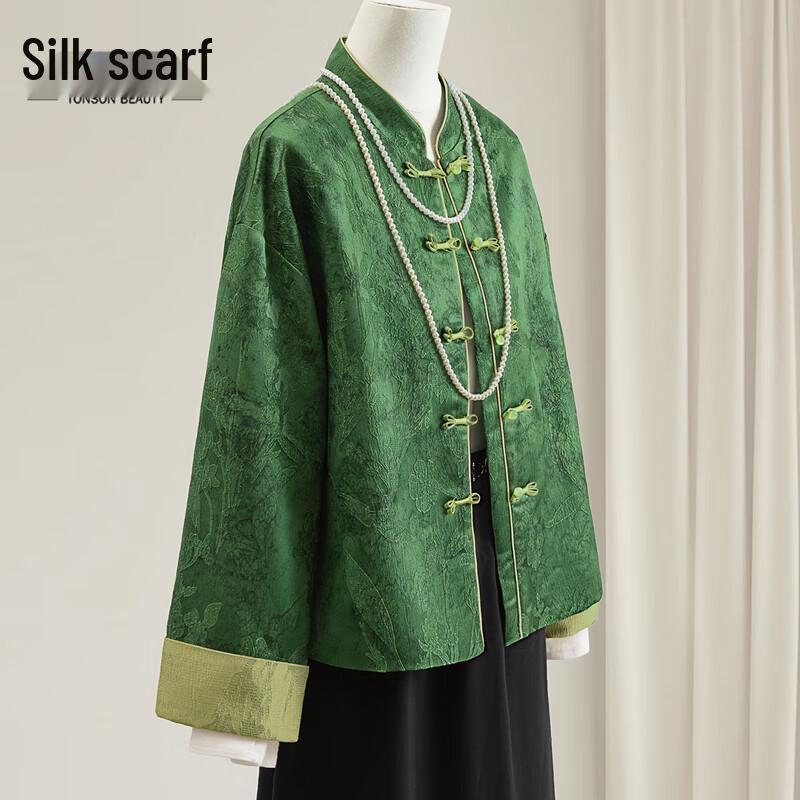 

Куртка Сибилль Ше в новом китайском стиле с цветными блоками XL