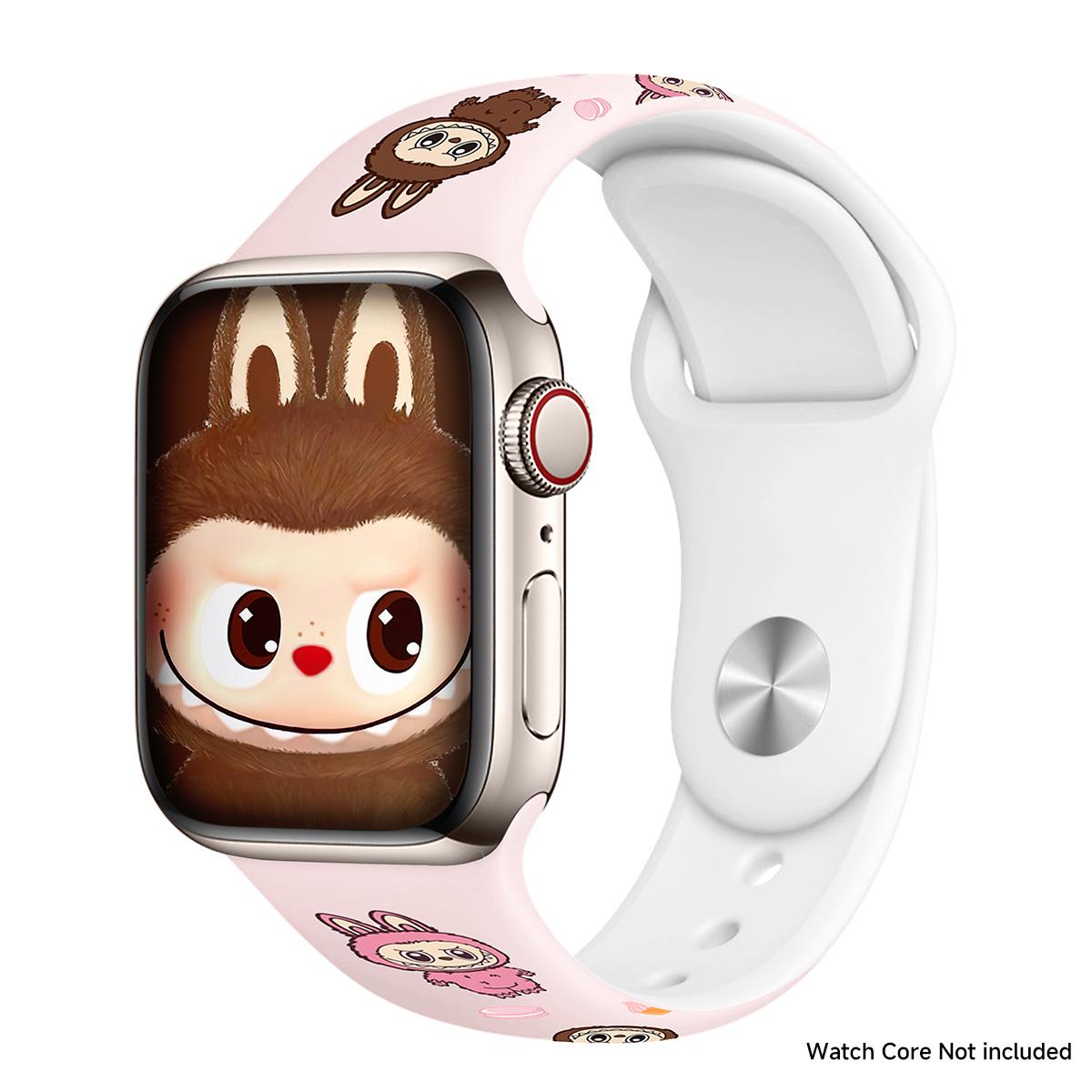 

Мягкий силиконовый ремешок для Apple Watch Series 10 42мм 46мм 44мм 45мм 40мм 41мм correa браслет для iwatch 9 8 7 6 SE 5 4 ultra2 1 49мм ремешок S10-42mm 38/40/41mm розовый