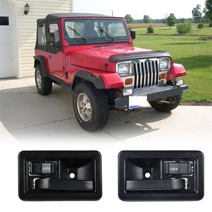 

NEW Inside Door Handles Interior PAIR LH & RH for Wrangler Jeep YJ TJ 1987-2004