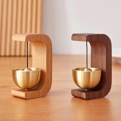 Carillons éoliens japonais en bois, sonnette sans fil, cloche de porte d'entrée, cloche à vent décorative pour l'ouverture de la maison, décoration de la maison