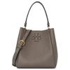McGraw Einfarbige Marke Logo Leder Eimer Tasche Damen Taschen Elefantengrau 74956-963