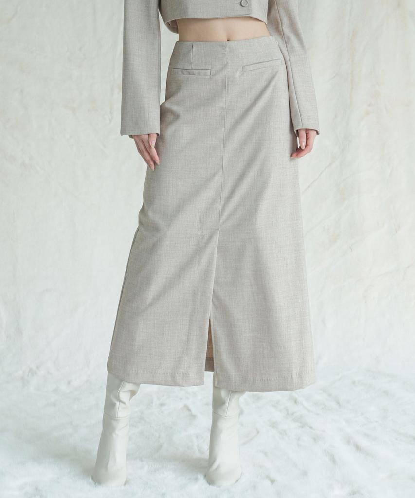 AVANDRESS Karin Slit Maxi Long Skirt Black