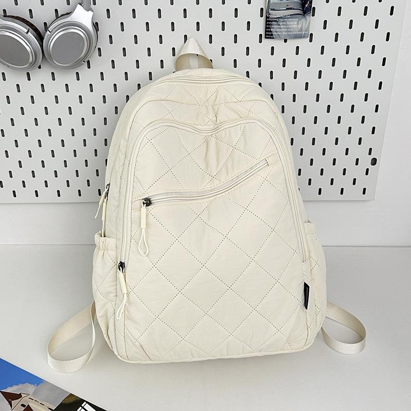 Schoolbag New Diamond Embroidered Thread Backpack Daily Commute Travel Fashion Leisure Large Capacity Nylon Messenger Backpack