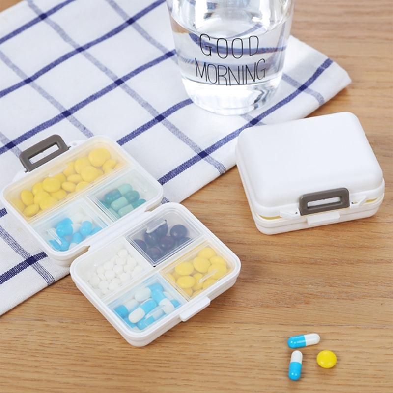 Multi Pocket Medicine Organizer 7-Day Pills Case Holder Container Storage Box for Supplements and Medications Organiser