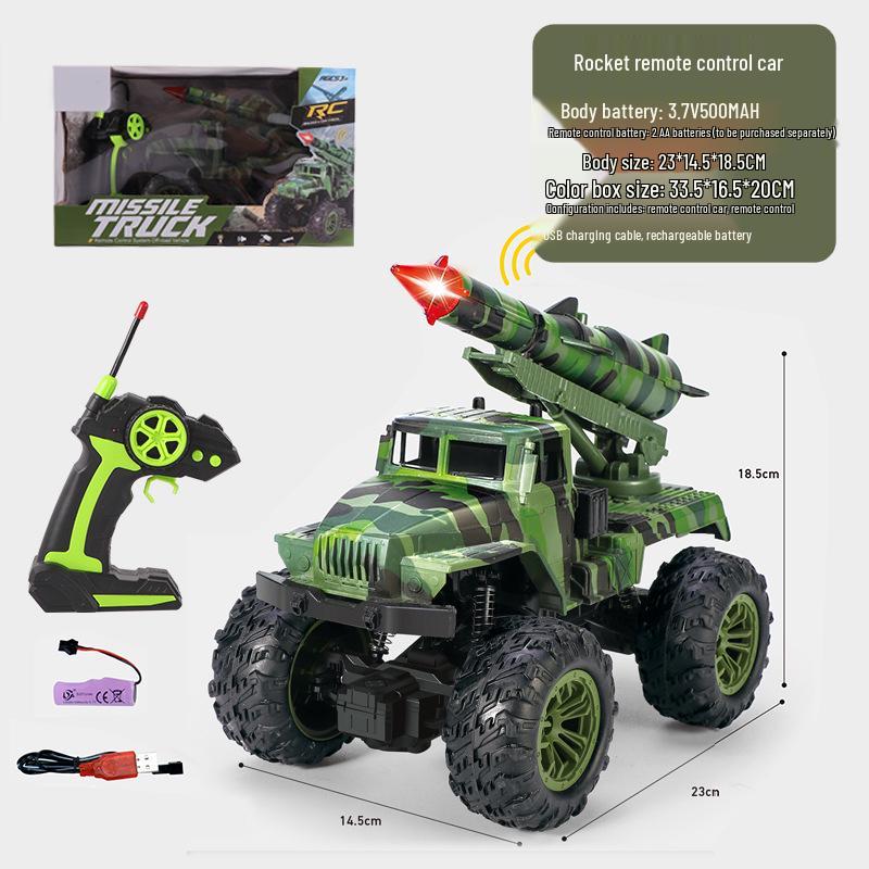 Camion Militar de Transport cu Șase Roți cu Telecomandă 2.4G