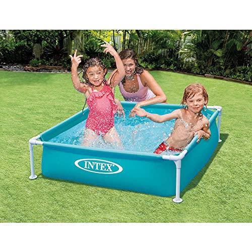 INTEX Mini Frame Pool, Blue, 122 x 122 x 30 cm, 57173 [Official Japanese Product]