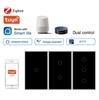 US Standard Zigbee Smart Glass Switch with Alexa Voice Control, App Support, and Customizable Single Zero Fire Switch