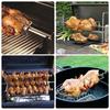 Elektrikli Motorlu Barbekü Braketi ile Evrensel Otomatik Izgara Döner Şişi Kiti Kavurucu Şiş Şaft Et Çatalı Tam Tutucular T