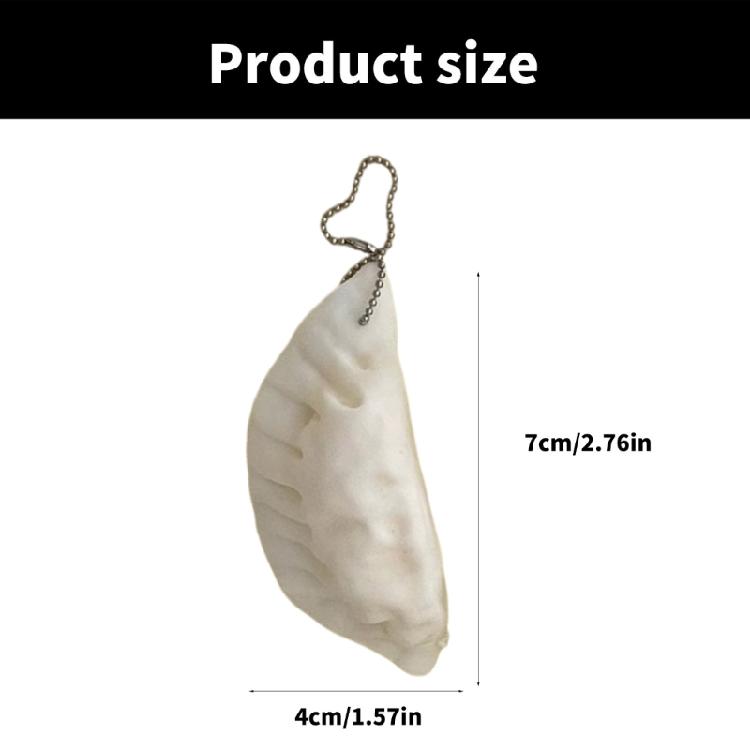 Simulation Dumpling Keychain Bag Pendant Cute Mini Squeeze Toy Dumpling Simulation Food Decoration Charm Stress Relief