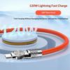 120W Fast Charge Usb Type C Cable 180 ° Rotation Elbow Cable For Game Phone Charger Usb Type C Cable