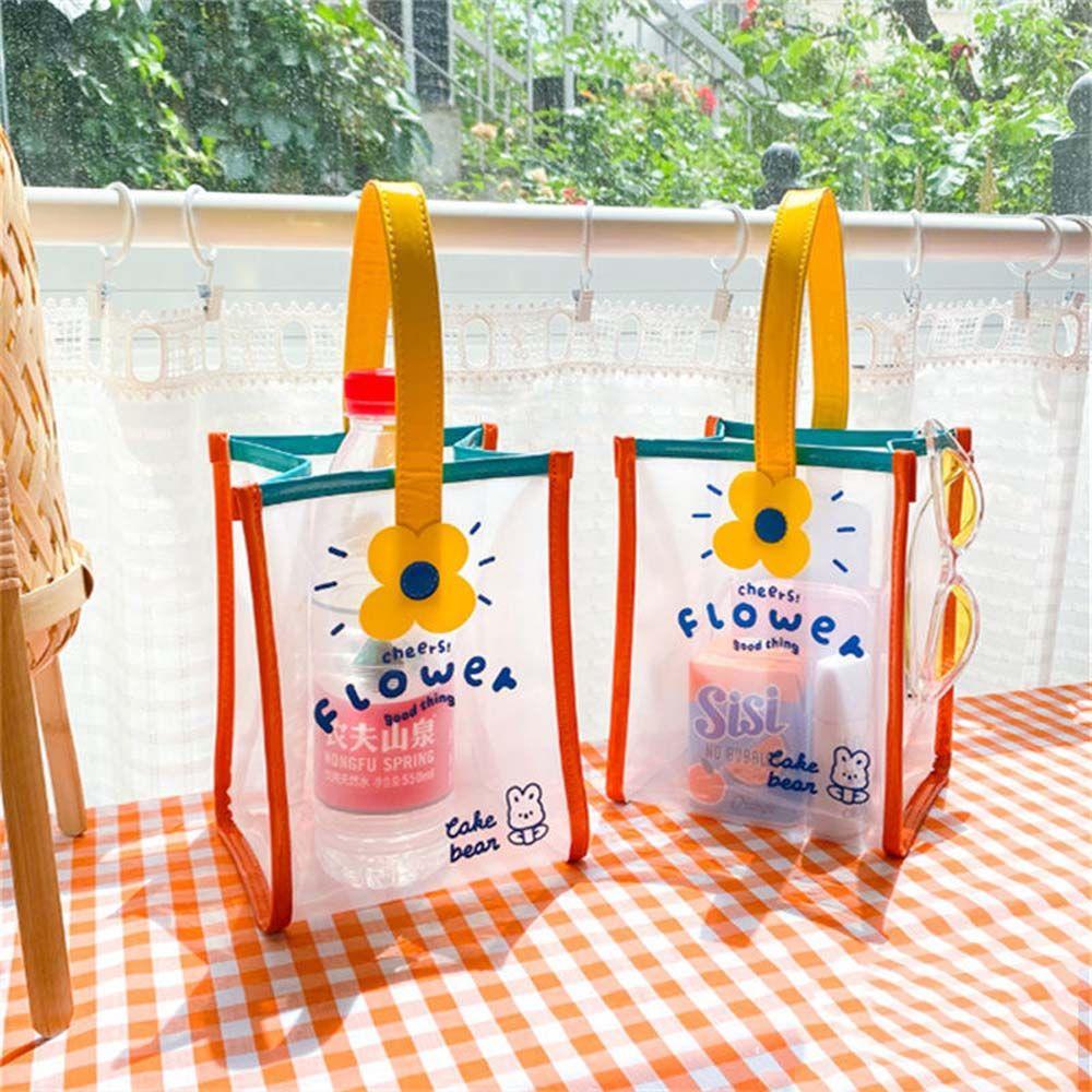 Beach Bag Kids Lunch Box Transparent Bag Gift Bag PVC Tote Bag Lunch Bag Women Handbags Picnic Tote