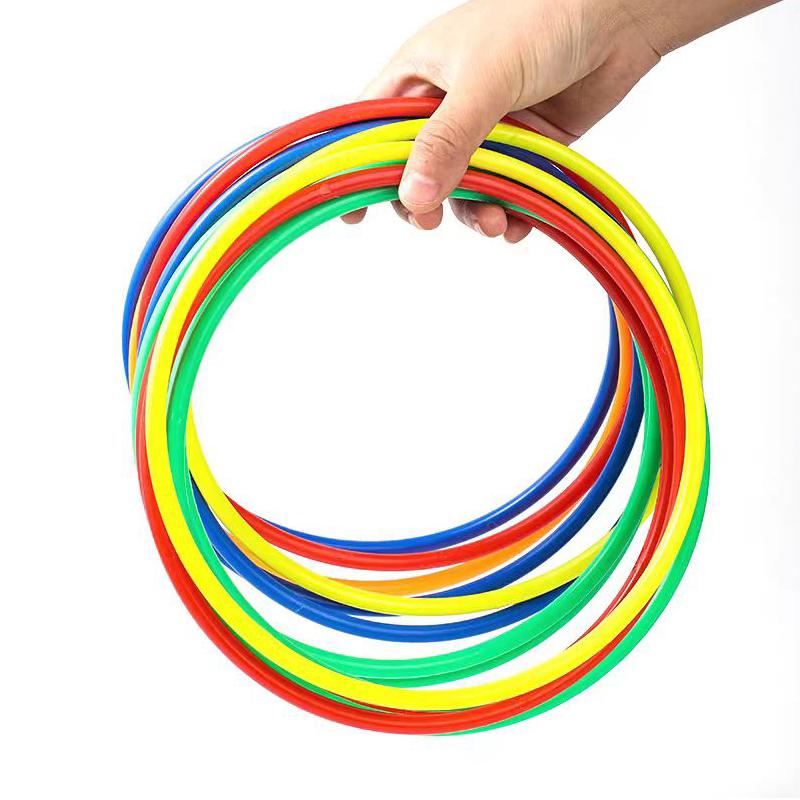Plastic 5Pcs Hoops Ring Toss Carnival Game Playground Fun Outdoor Toys For Children Party Parent Child Interaction Circle
