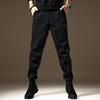 Men's Wear-Resistant Black Spring Overalls: Loose Straight, Large Size, Trendy American Style Casual Trousers