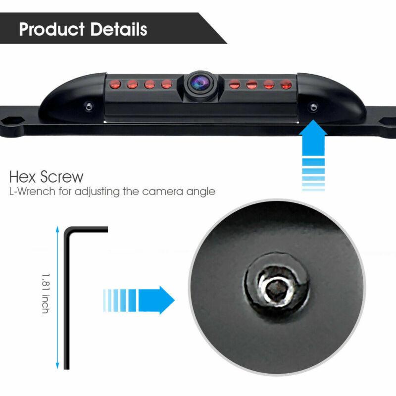 US License Plate Metal Frame Car License Plate Frame Auto Reverse Backup Rear View Camera CMOS HD LED Night Vision