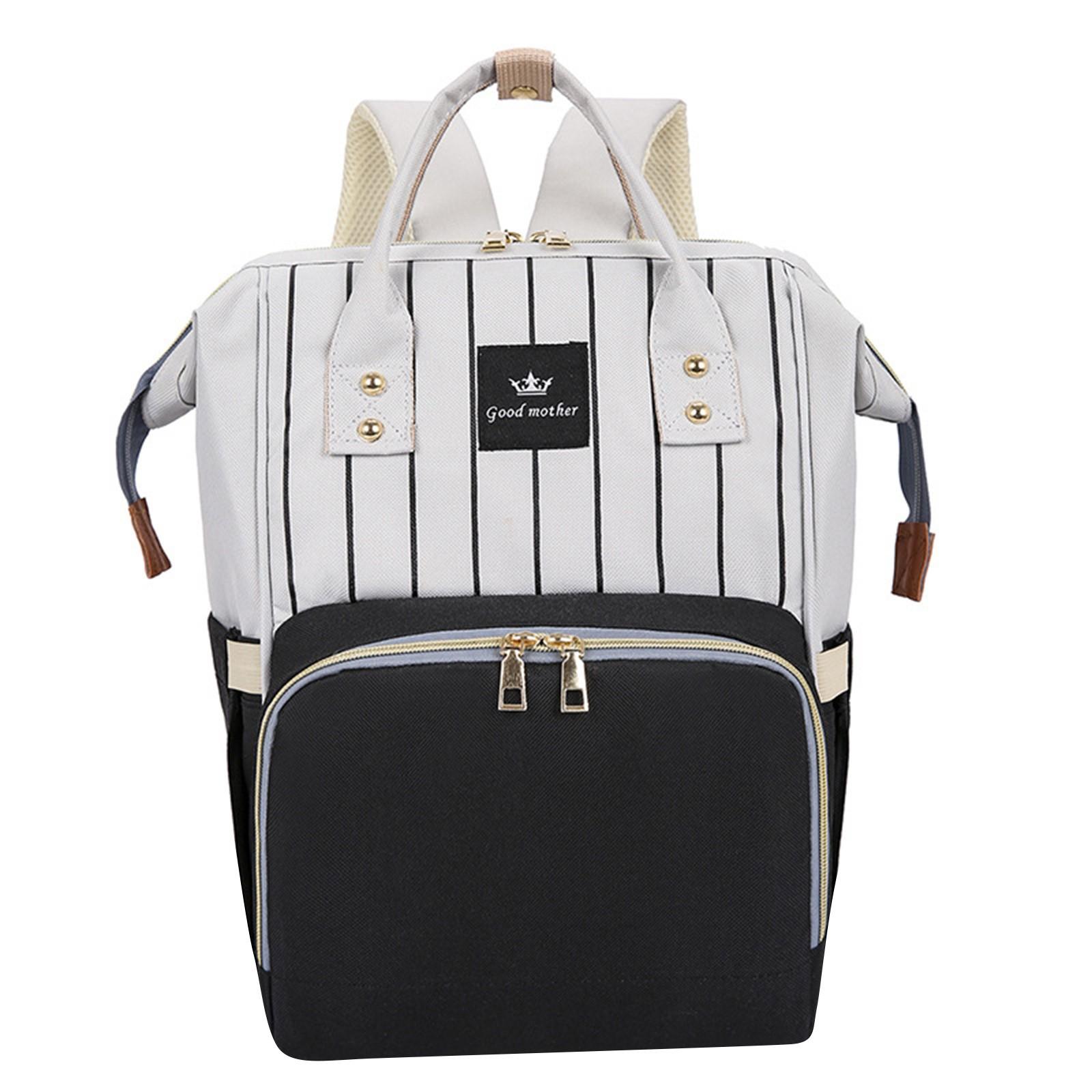 

Diaper Bag Backpack, Baby Customized Diaper Backpack, Multifunctional Mommy Backpack, Suitable For Travel And Outdoor One Size чорний