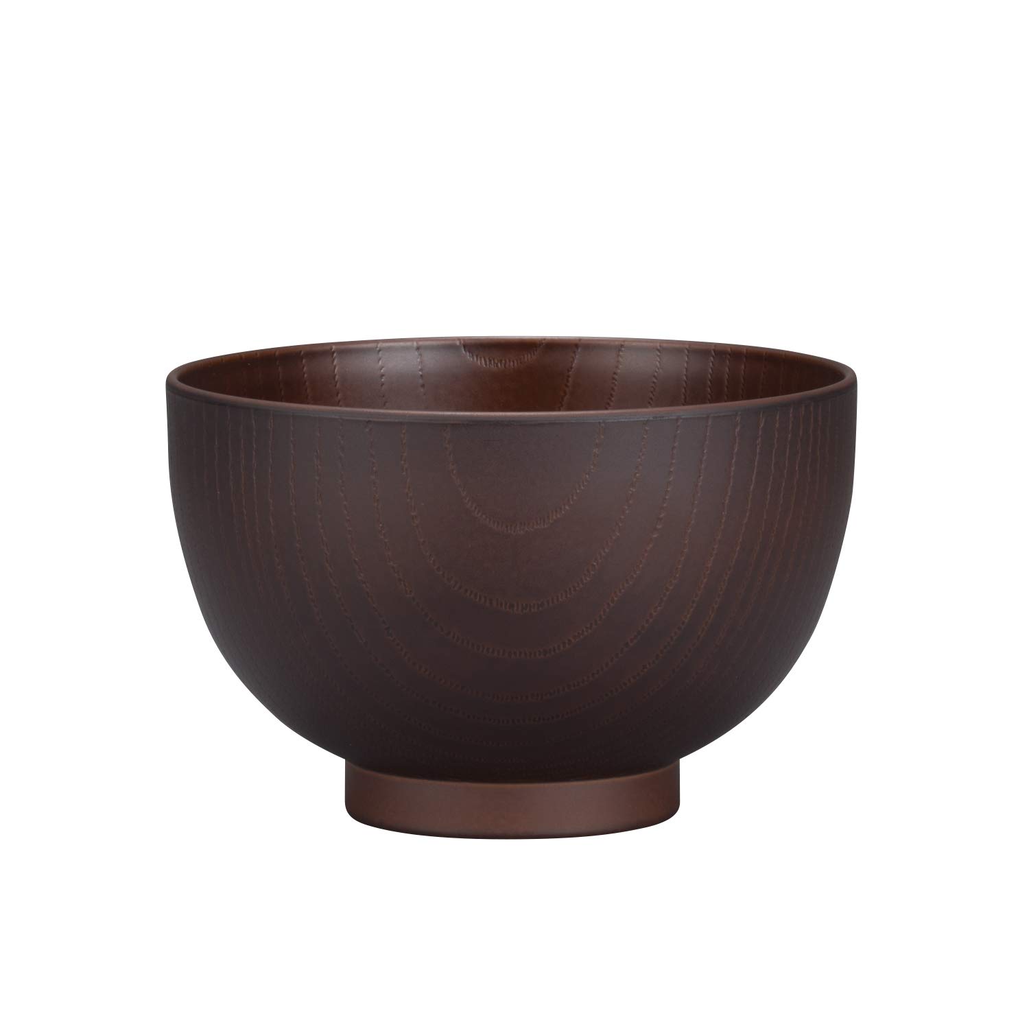 Miyamoto Sangyo Soup Kyoto Wood Wood 430ml Bowl, Style, Grain, Brown, Approx.