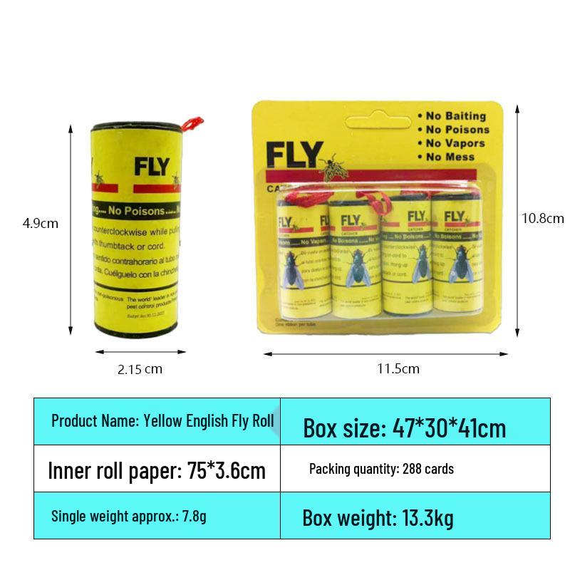 

Fly Trap Adhesive Yellow Card Roll Catcher