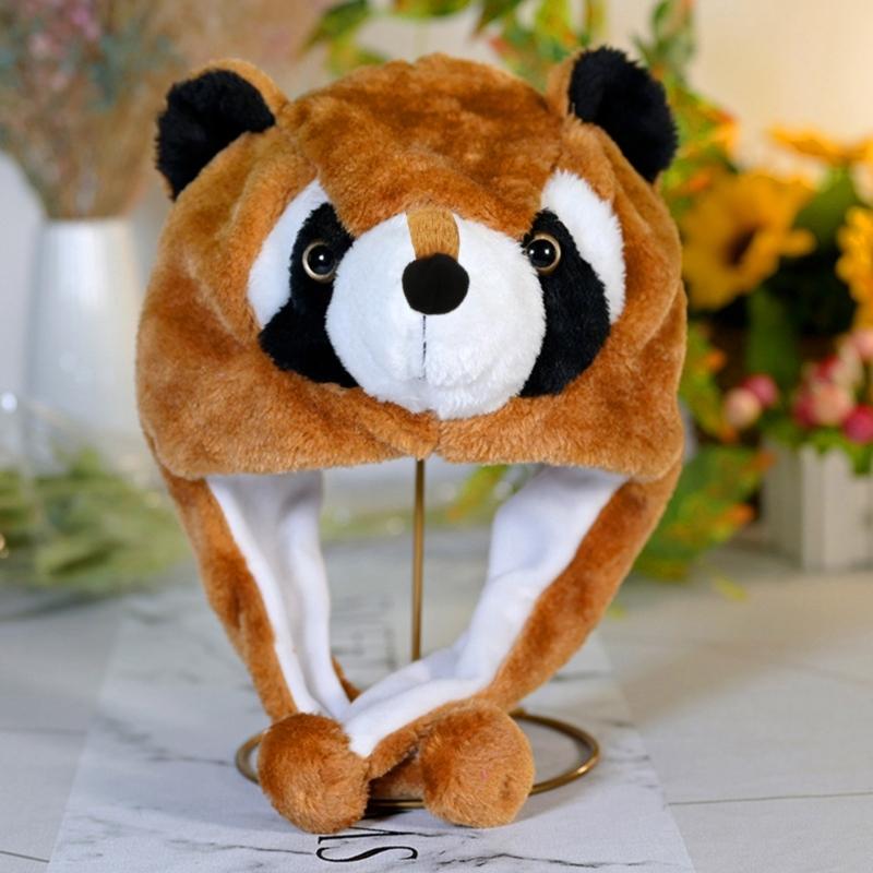 Kids Animal Hat Bomber Hat Trapper Hat Animal Earflap Hat Drama Props For Kid Rabbit Pig Raccoon Rooster Frog