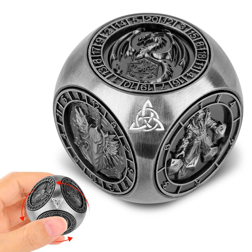 Rotating Six-Faced Dice Spinner Game Party Gift for Role-Playing Entertainment Game Dice Present