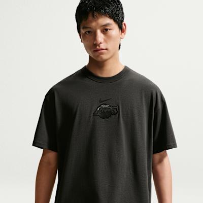 Nike ESSENTIALS T Shirts Men s Dark Smoke Gray Crew Neck Moderate S