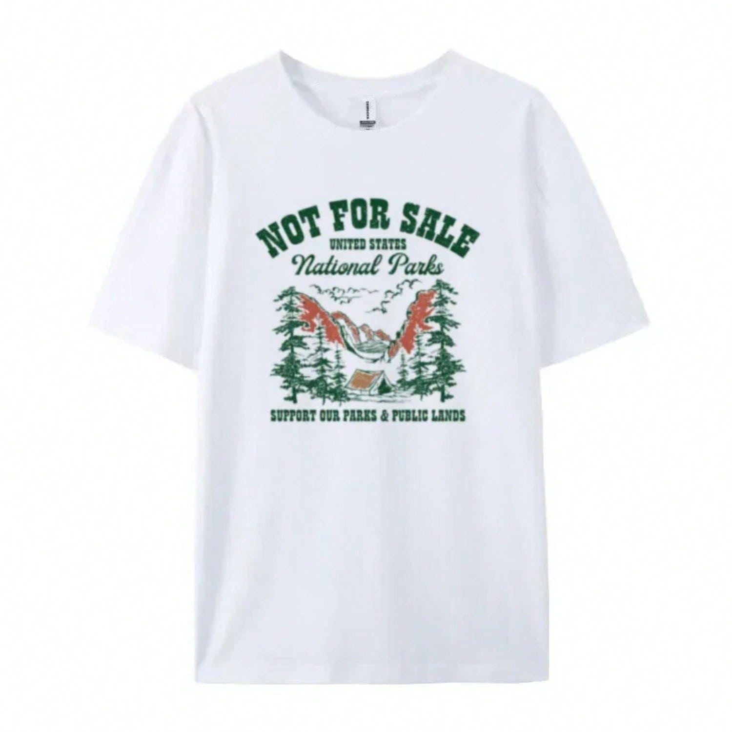 Wounisex Vintage Boho Protect National Park T-Shirt Parks Over Profit Graphic Tee Nature Lover Shirt Anti Trump Tshirts Unisex Tops S разноцветный