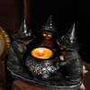 Halloween Cat Mysterious Dark Style Retro Ornaments Resin Crafts Festival Aromatherapy Candle Candlestick