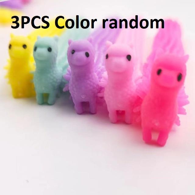 30-3PCS Funny Unicorn Pull Worm Noodle Fidget Toys Stretch String TPR Rope Anti Stress Toys String Stress Relief Autism Vent Toy